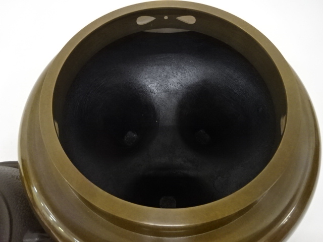  未使用品　風炉師　金谷浄雲　釜師　伊藤宝斎造　唐銅　朝鮮風炉